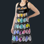 Modern watercolor artist pattern monogram name apron<br><div class="desc">Modern watercolor artist pattern monogram name Apron.
Add your own name to personalise.</div>