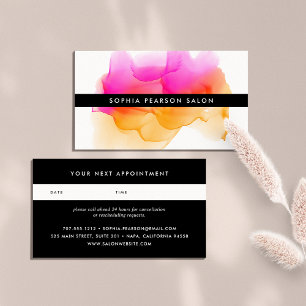 Modern Watercolor Blot Appointment Card