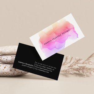 Modern Watercolor Blot Business Card