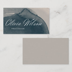 Modern Watercolor Blue Business Card