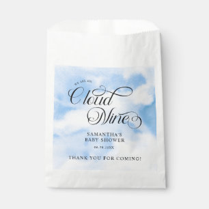 Modern Watercolor Blue Cloud Nine Baby Shower Favour Bags