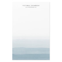 Modern Watercolor Blue Ombre Personalised