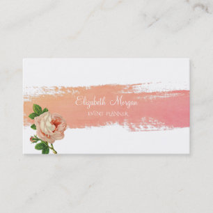 Modern Watercolor Brush Stroke,Rose Business Card
