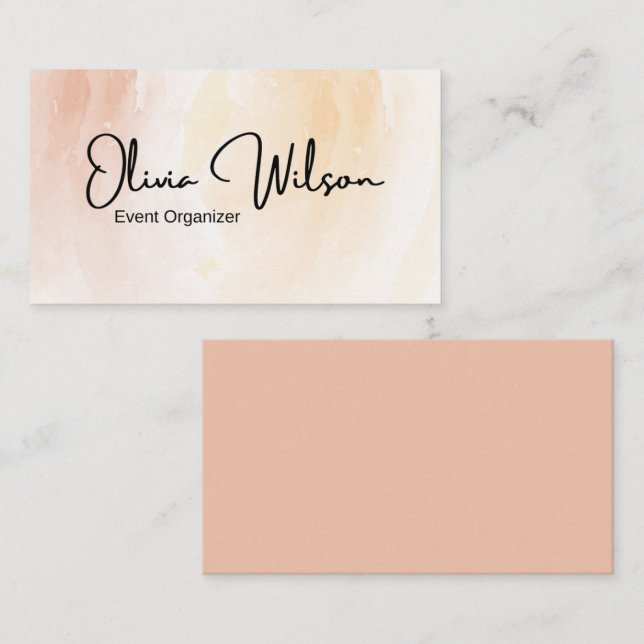 Modern Watercolor  Business Card (Front/Back)