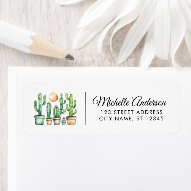 Modern Watercolor Cactus Cacti Desert Succulent    (Insitu)