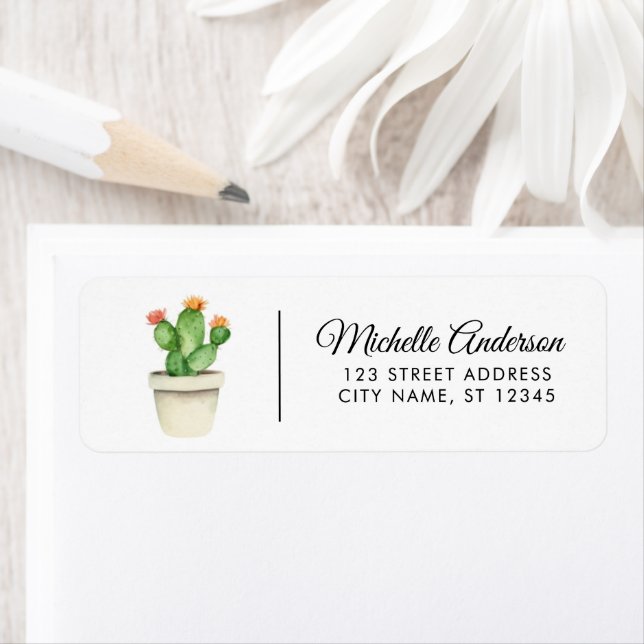 Modern Watercolor Cactus Cacti Desert Succulent  (Insitu)