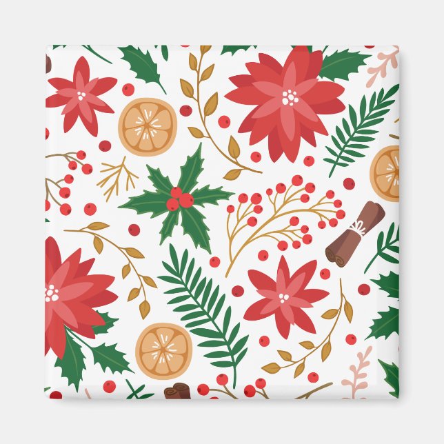 Modern Watercolor Christmas Green Pine Tree      Magnet (Front)