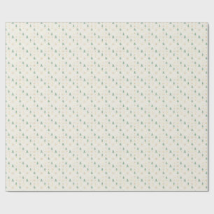 Modern Watercolor Christmas Green Pine Tree Wrapping Paper