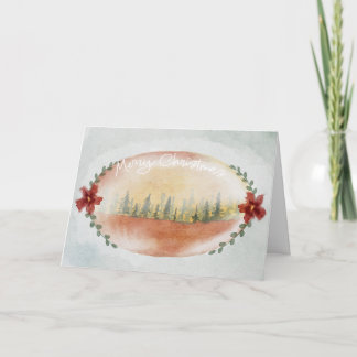 Modern Watercolor Christmas Holidays Card