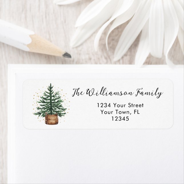 Modern Watercolor Christmas Tree Minimal Simple (Insitu)