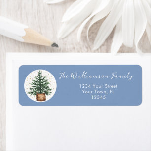 Modern Watercolor Christmas Tree Minimal Simple