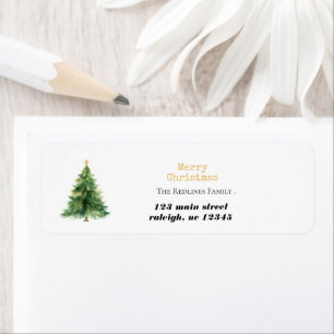 Modern Watercolor Christmas Tree Non Photo Holiday