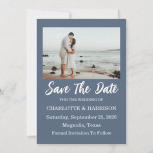 Modern Watercolor Coastal Seascape Wedding Save The Date