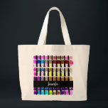 Modern watercolor colour palette artist large tote bag<br><div class="desc">Modern watercolor colour palette artist Large Tote Bag.
You can add your own name to personalise.
Nice bag for all your art supplies.</div>