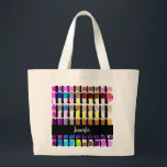 Modern watercolor colour palette artist large tote bag<br><div class="desc">Modern watercolor colour palette artist Large Tote Bag.
You can add your own name to personalise.
Nice bag for all your art supplies.</div>