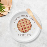 Modern Watercolor Cutie Pie is Baking Baby Shower Paper Plate<br><div class="desc">Modern Watercolor Cutie Pie is Baking Baby Shower Paper Plates</div>