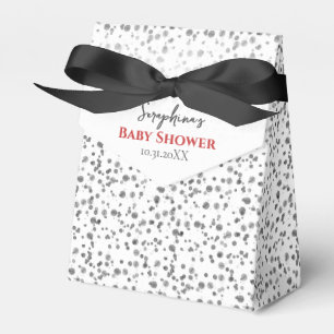 Modern Watercolor Dalmatian Spots Baby Shower Favour Box