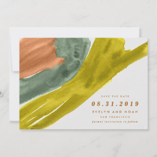 Modern Watercolor Earth Tone Save the Date