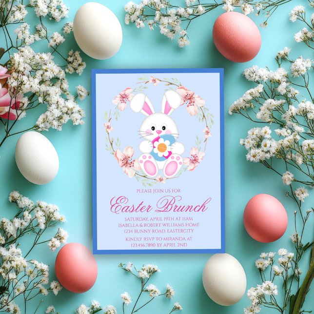Modern Watercolor Easter Brunch Egg Hunt Invitation (Creator Uploaded)