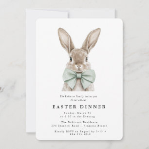 Modern Watercolor Easter Dinner  Invitation 