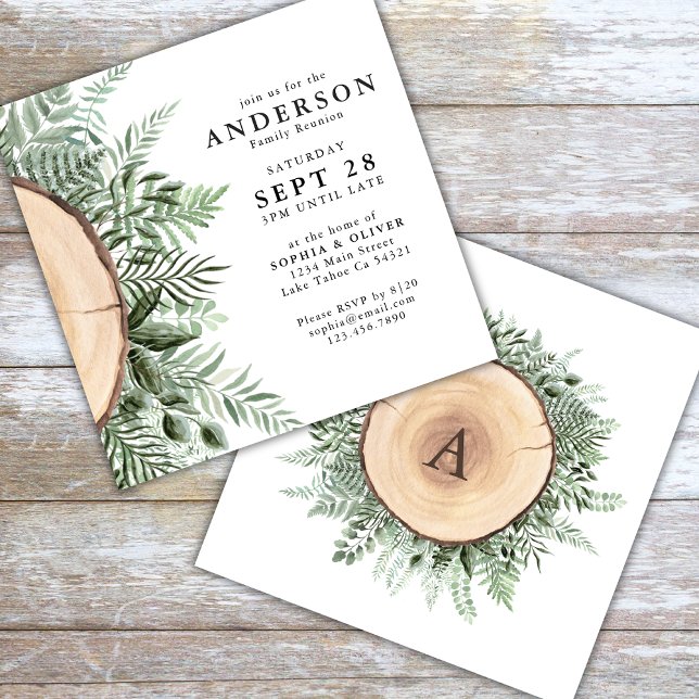 Modern Watercolor Family Tree Reunion Gathering  Invitation (Creator Uploaded)