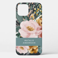 Modern watercolor floral and foliage elegant