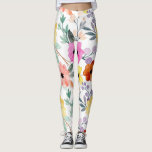 Modern Watercolor Floral Botanical FlowerS Leggings<br><div class="desc">Modern Watercolor Floral Botanical Flowers</div>