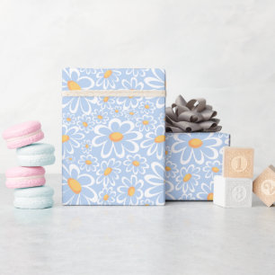 Modern Watercolor Floral Botanical Flowers Wrapping Paper
