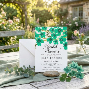 Modern Watercolor Floral Bridal Shower Invitation