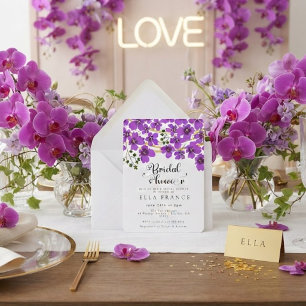 Modern Watercolor Floral Bridal Shower Invitation