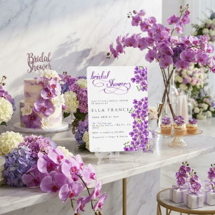 Modern Watercolor Floral Bridal Shower Invitation
