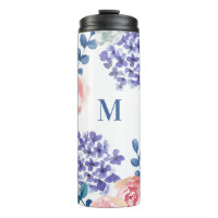 Modern Watercolor Floral Monogram