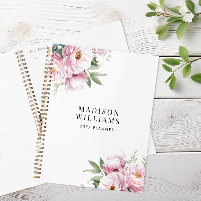 Modern Watercolor Floral Personalised Name Planner (Creator Uploaded)