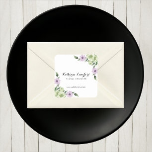 Modern Watercolor Floral Personalized Sticker