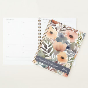 Modern Watercolor Floral Planner