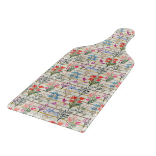Modern Watercolor Flower Pattern Cutting Board