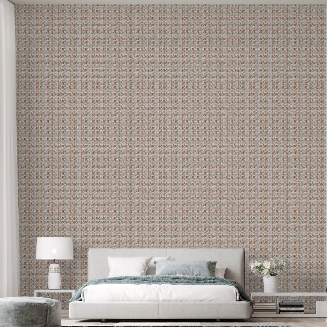  Modern Watercolor Flower Pattern Wallpaper (Bedroom)