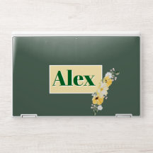 Modern Watercolor Flowers & green Bg
