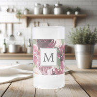 Modern Watercolor Flowers Monogrammed
