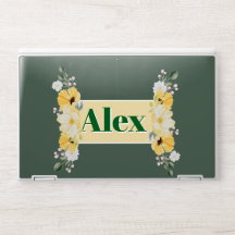 Modern Watercolor Flowers & personalise name