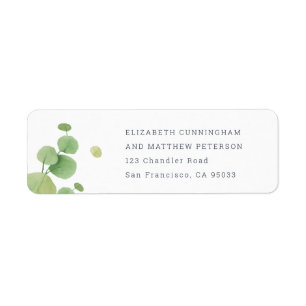 Modern Watercolor Foliage Wedding Return