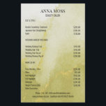 Modern Watercolor Gold Glitter  Flyer<br><div class="desc">Modern,  Watercolor,  Gold Glitter Flyer. on both sides. Designed for designers,  stylists,  lounges,  hair and make-up artists,  nails and Lash artists,  wellness centre and more.</div>