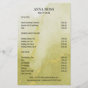 Modern Watercolor Gold Glitter Flyer