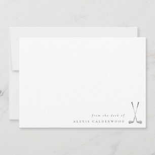 Modern Watercolor Golf Clubs Personalised Card