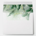 Modern Watercolor Green Foliage Gold