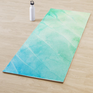 Modern watercolor Green Mint Yoga Mat