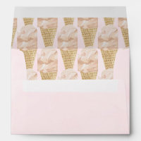 Modern Watercolor Ice Cream Pattern Summer