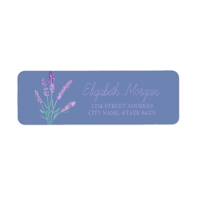 Modern Watercolor  Lavander  Address (Front)
