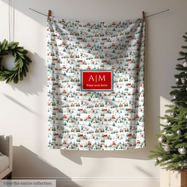 Modern watercolor merry Christmas gift blanket (Modern watercolor merry Christmas gift blanket)