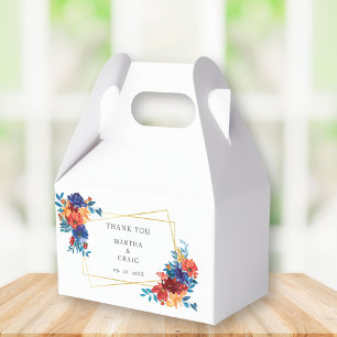 Modern Watercolor Mexican Fiesta Flower Wedding Favour Box